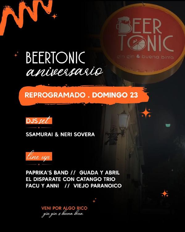 Guada y Abril dúo, Catango Trio y Paprika's Band en el Aniversario de Beertonic